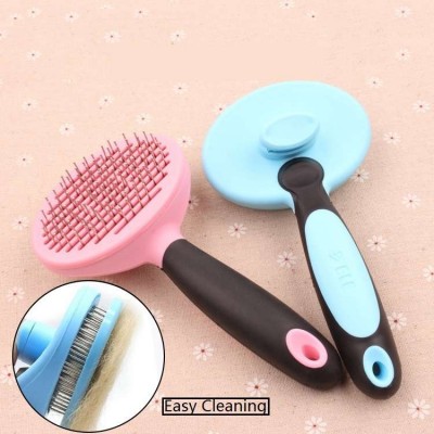 Slicker Removal Animal Metal Deshedding Dematting Massage Small TPR Pet Dog Cat Grooming Hair Comb Brush For Dog