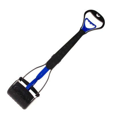 Blue Black Long Handle Doggy Poo Pet Pick Up Toilet